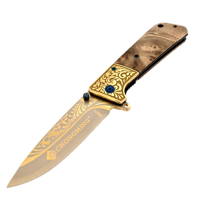 Knife Manual Folding طلایی Brand چانگ مینگ Model Chongming Cm71 - Front View