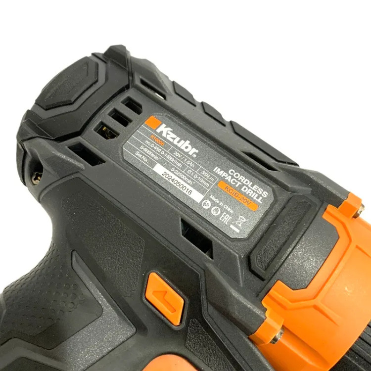 Drill Cordless ضربه ای 20 ولت Brand Kzubr Model K10006 - Handle Detail