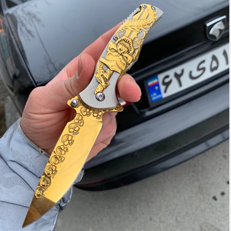 Knife Folding برونینگ طلایی - Front View