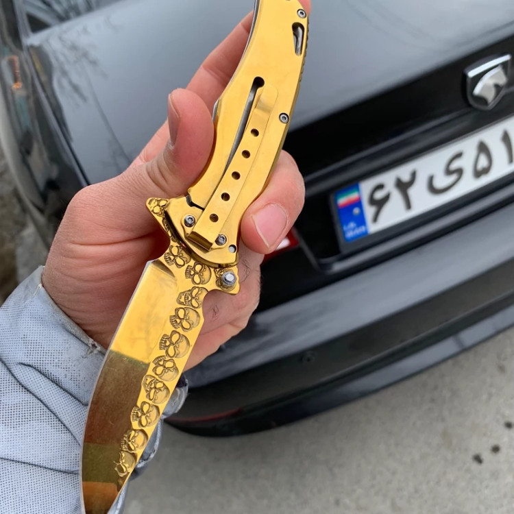 Knife Folding برونینگ طلایی - Back View