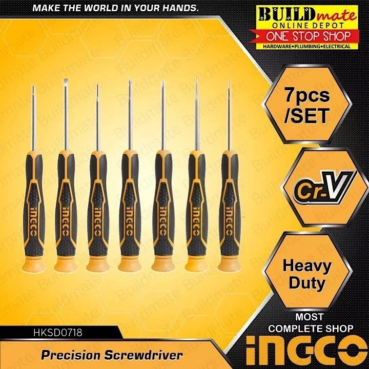 Screwdriver Precision اینکو Model Hksd-0718 Pack 7 Pieceی - Back View