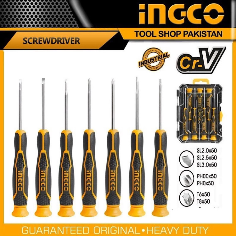Screwdriver Precision اینکو Model Hksd-0718 Pack 7 Pieceی - Front View