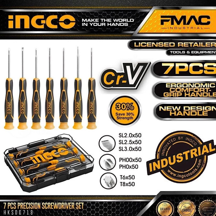 Screwdriver Precision اینکو Model Hksd-0718 Pack 7 Pieceی - Detail View