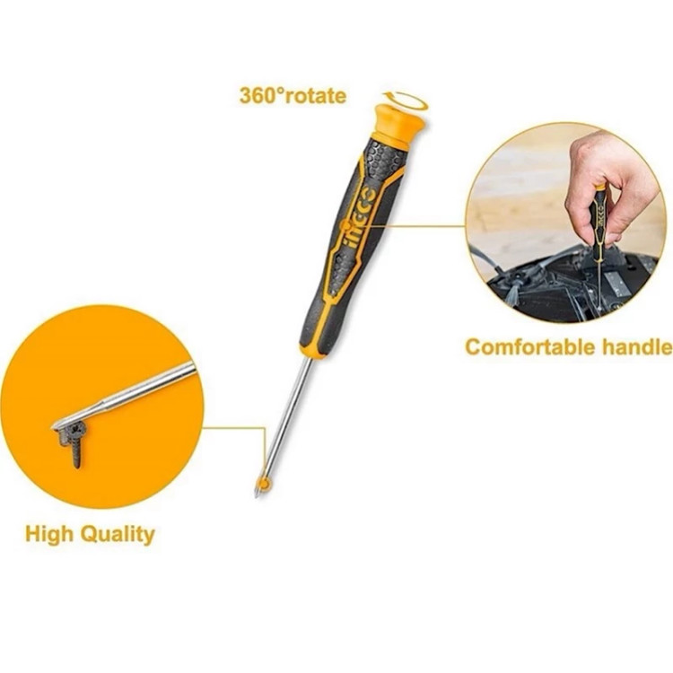 Screwdriver Precision اینکو Model Hksd-0718 Pack 7 Pieceی - Side View