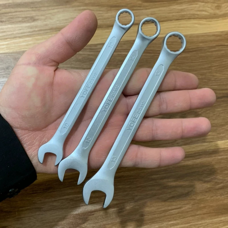 پک سه Pieceی Wrench یکسررینگ Size 10،12،13 Brand یوفی - Back View