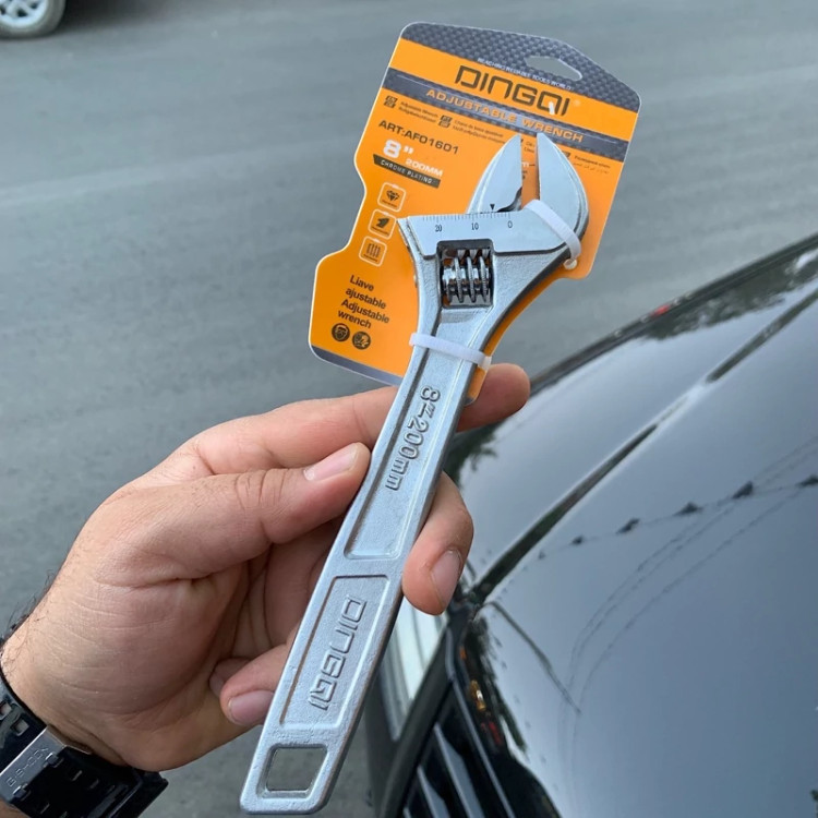 Adjustable Wrench 8 اینچ دینگی Model Af01601 - Front View