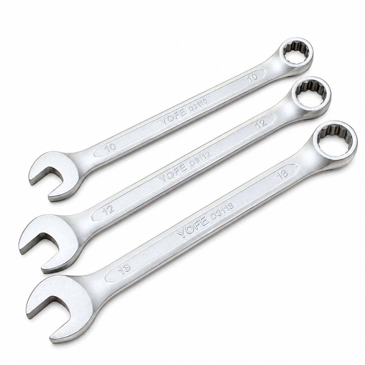 پک سه Pieceی Wrench یکسررینگ Size 10،12،13 Brand یوفی - Front View